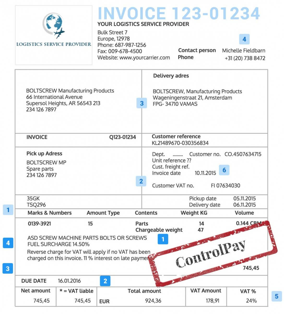 The anatomy of a freight invoice The anatomy of a freight invoice
